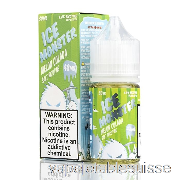 Vape Suisse Melon Glacé Colada - Sels De Monstre De Glace - 30ml 48mg